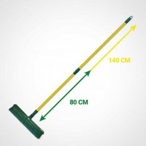 Dimensions du manche ajustable du balai à poils recourbés