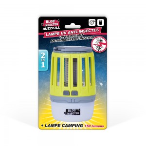 Lampe LED nomade anti-moustiques 2-en-1.