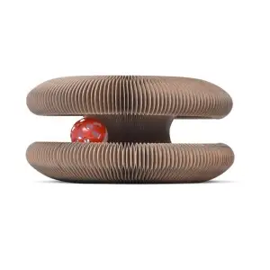 Jeu 2-en-1 pour chat en carton avec balles Jeu 2-en-1 pour chat en carton avec balles