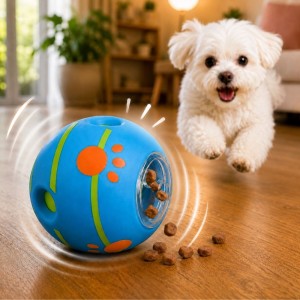 Balle sonore pour chien avec distributeur de friandises WOBBLE WAG Giggle