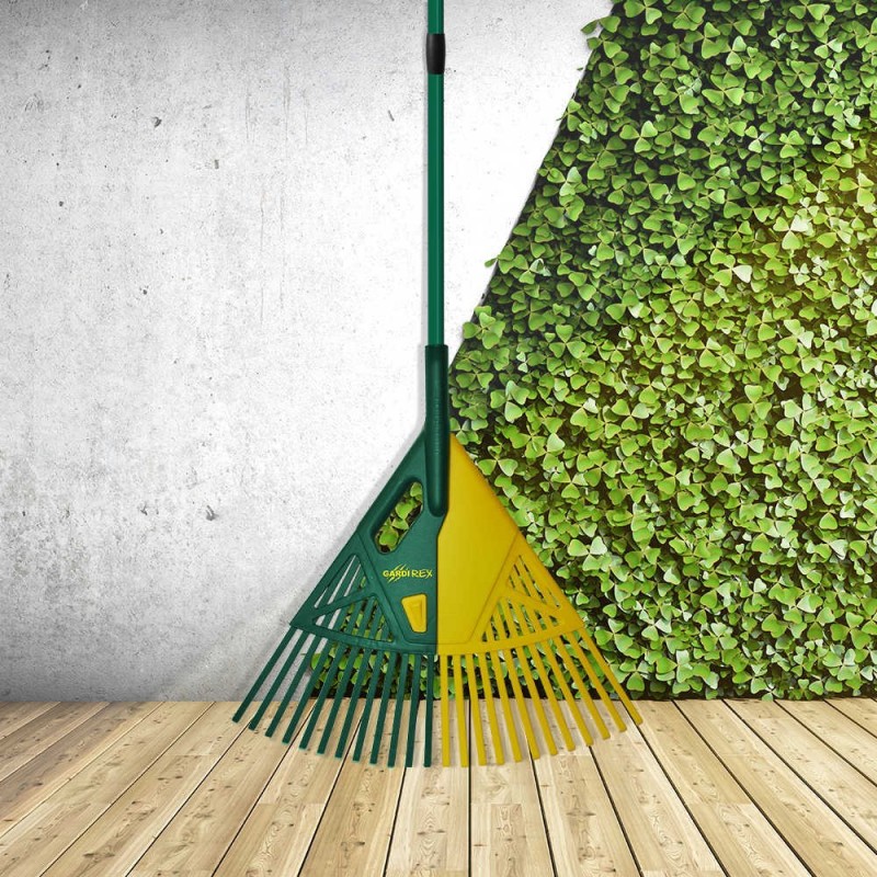Râteau Télescopique à Feuilles De Jardin - 15 Dents Acier Carbone Rétractable